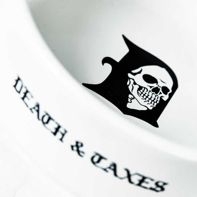 Death & Taxes Heavyweight Ceramic Dog Bowl