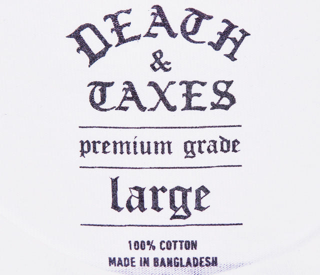 Death & Taxes Classic Old English Pocket Tee