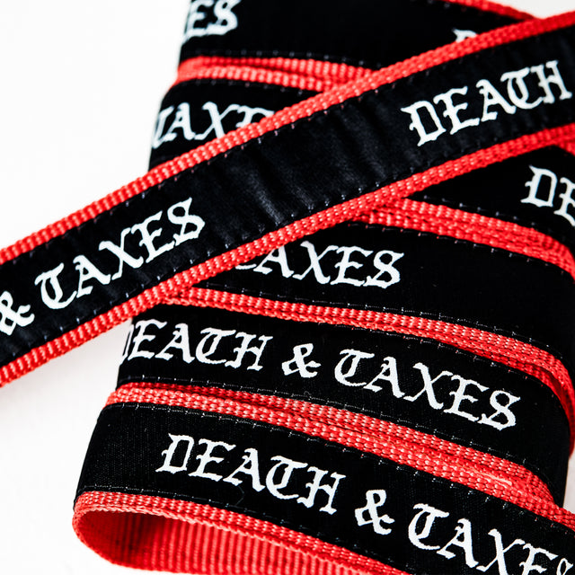 Death & Taxes Old English Dog Collar & Leash