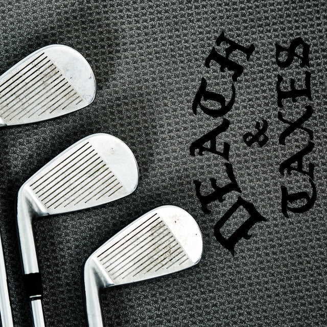 Death & Taxes D-Skull Waffle Golf Towel