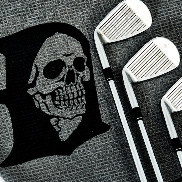 Death & Taxes D-Skull Waffle Golf Towel