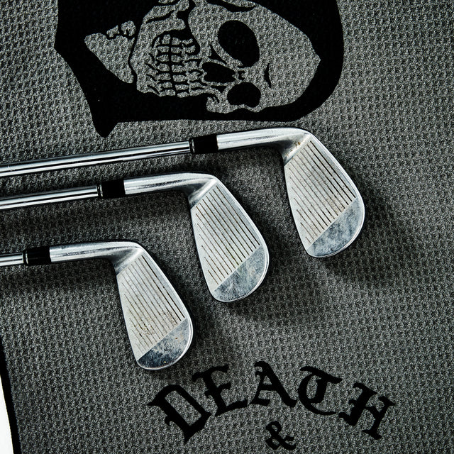 Death & Taxes D-Skull Waffle Golf Towel