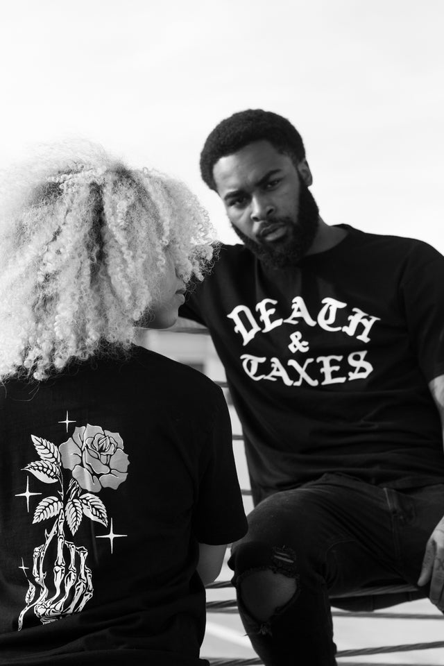 Death & Taxes Rose From The Dead Pocket Tee