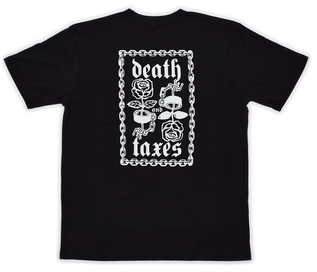 Death & Taxes Cuffs and Roses Pocket Tee